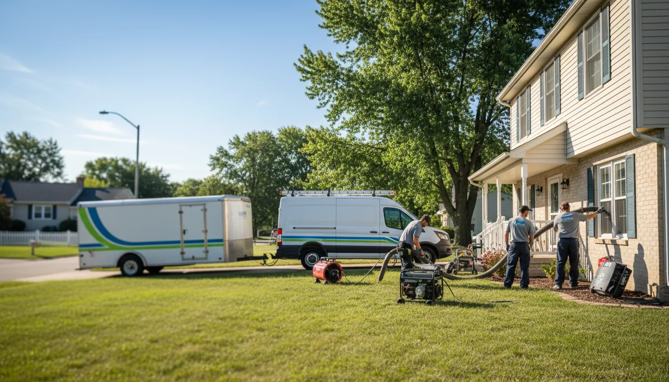 Flooded Basement Restoration And Cleanup With Repair in Green, OH near me